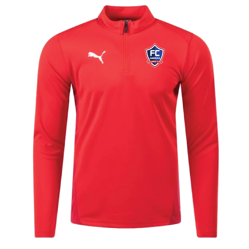 Puma - Team Goal 1/4 Zip - Red